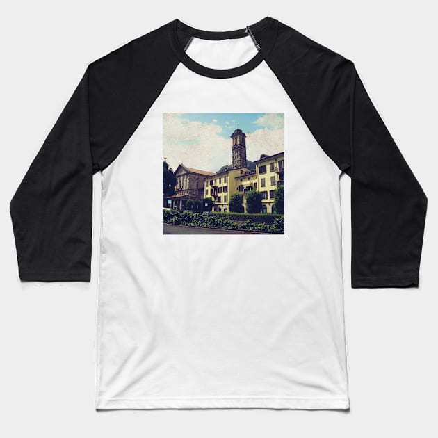 Italy sightseeing trip photography from city scape Milano Bergamo Lecco Baseball T-Shirt by BoogieCreates